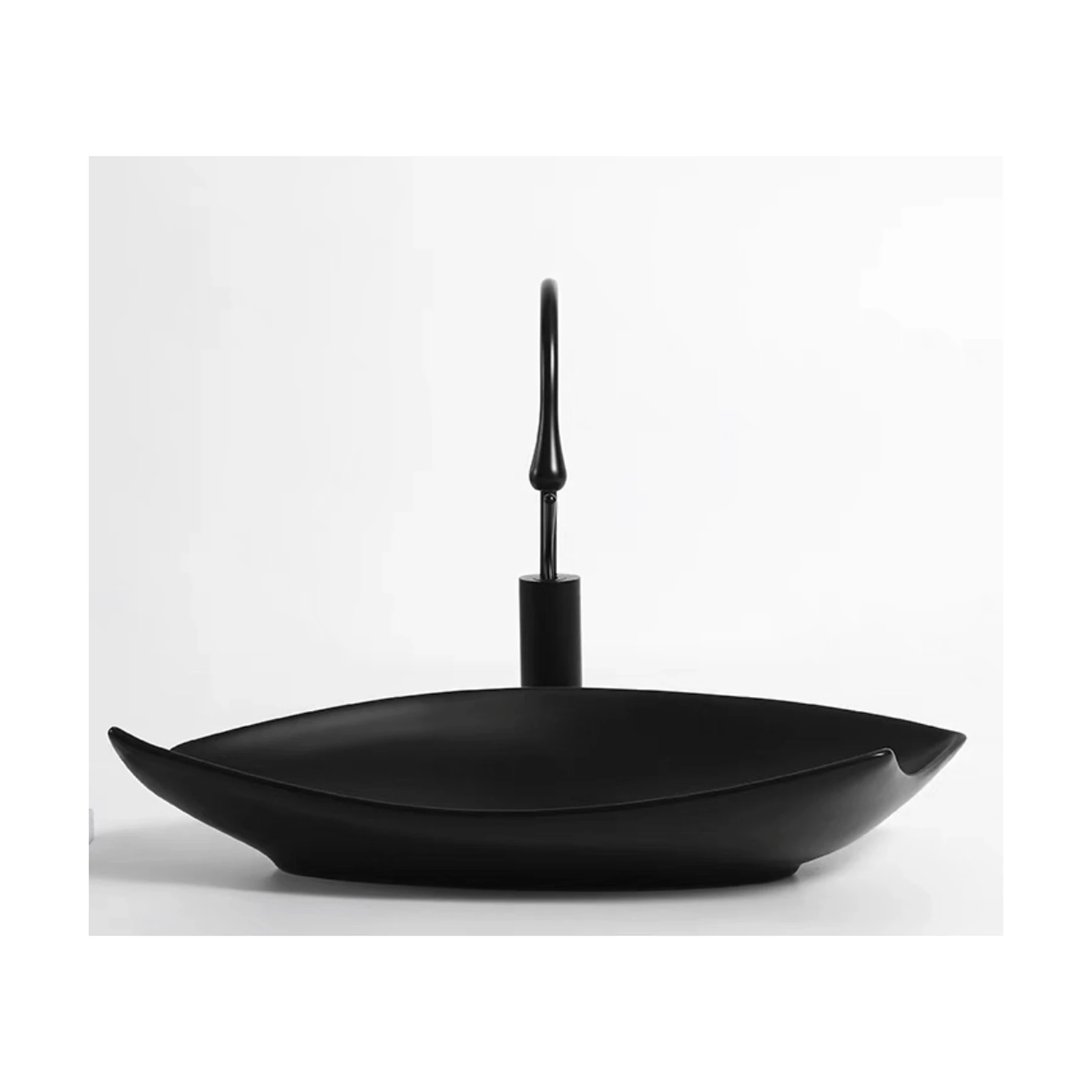 counter luxury modern art noodle boat wash basin ceramic black gray green sink irregular bathroom sink