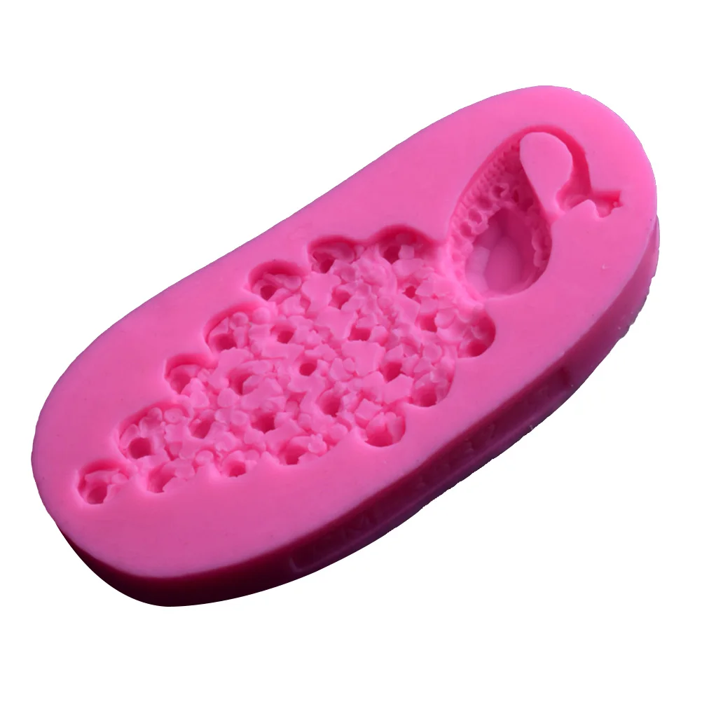 

Irregular Shape Peacock Cake Mold Silicone Pink Creative Baking Mold Candy Soap Ice Cube Chocolate Non stick Eco friendly