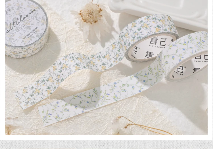 Journal GO Washi-Tape mit Blumenmuster, dekoratives Masking-Tape für Karten, Scrapbook, Planer, Dekoration, Schreibwaren, 1,5 cm x 2 m – Detail 9