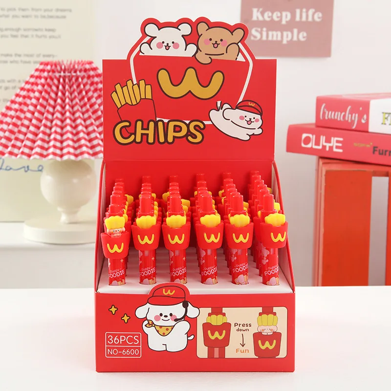 

36 шт., ручка для прессы для гурманов, забавная пшеничная дверь, боковой пресс, нейтральная ручка, арка, мягкий клей, школьные канцелярские принадлежности