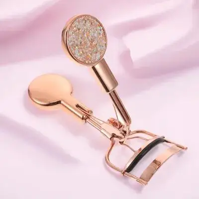 Handheld Eyelash Curler Glitter Style Stainless Steel Material Long-Lasting Performance Ideal Gift for Women Makeup Supplies