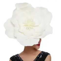 Flower Decor Hair Band Scrunchie Design Fascinator Hat Elegant Floral Headband Fascinator for Bridal Makeup Prom Photography