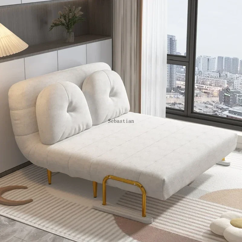 Sofa Bed Folding Dual-use Small Apartment Single Double Living Room Balcony Multi-functional 2024 New Cloud Telescopic Bed