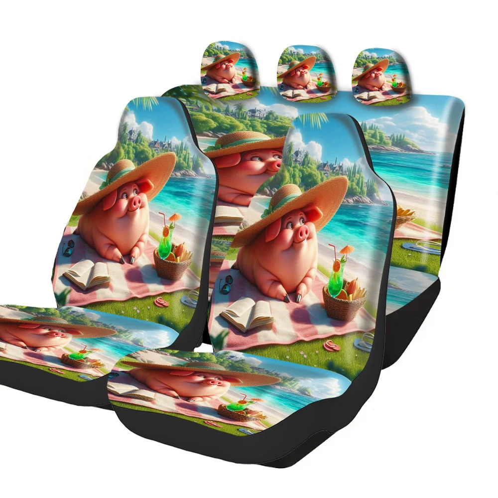 Car Seat Protectors - Ideal For Halloween, Christmas, New Year, And Easter. A Fun Gift For Friends Featuring A Pig Design, Perfe
