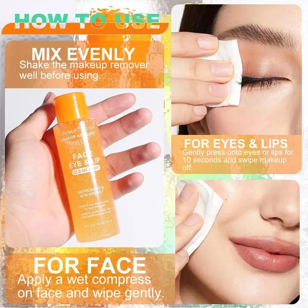 Gentle 3 in 1 Cleansing Oil Makeup Remover For Sensitive Skin Refreshing Moisturize Oil Control Non Irritating Face Lip Eye