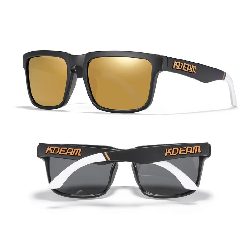 KDEAM 2024 New Square Men's Polarized Sunglasses Outdoors Lifestyle Coating Sun Glasses New Matching Colors With Box UV400