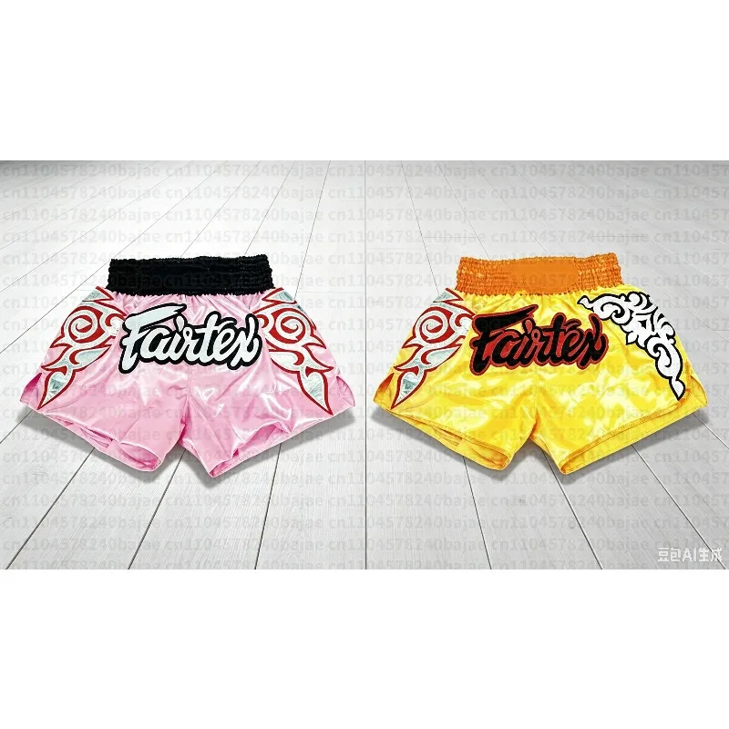 Thai Boxing Shorts for Adult Men and Women Kid- Boxing Training and Muay Thai Fighting Exercise Shorts