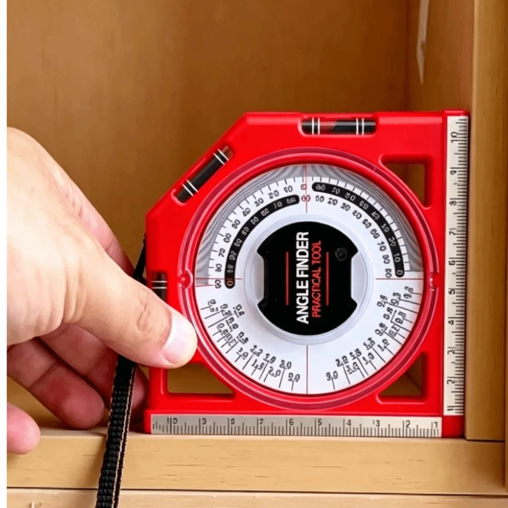 Multi-function Level Bubble Angle Finder Clear Scale Dial Powerful Magnet Inclinometer Portable Measuring Tool Protractor