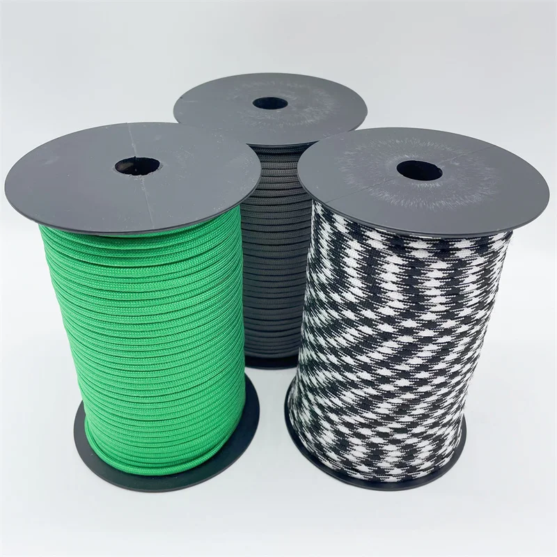100M 550 Military Standard 7-Core Paracord Rope 4mm Outdoor Camouflage Parachute Cord Survival Umbrella Tent Lanyard Strap