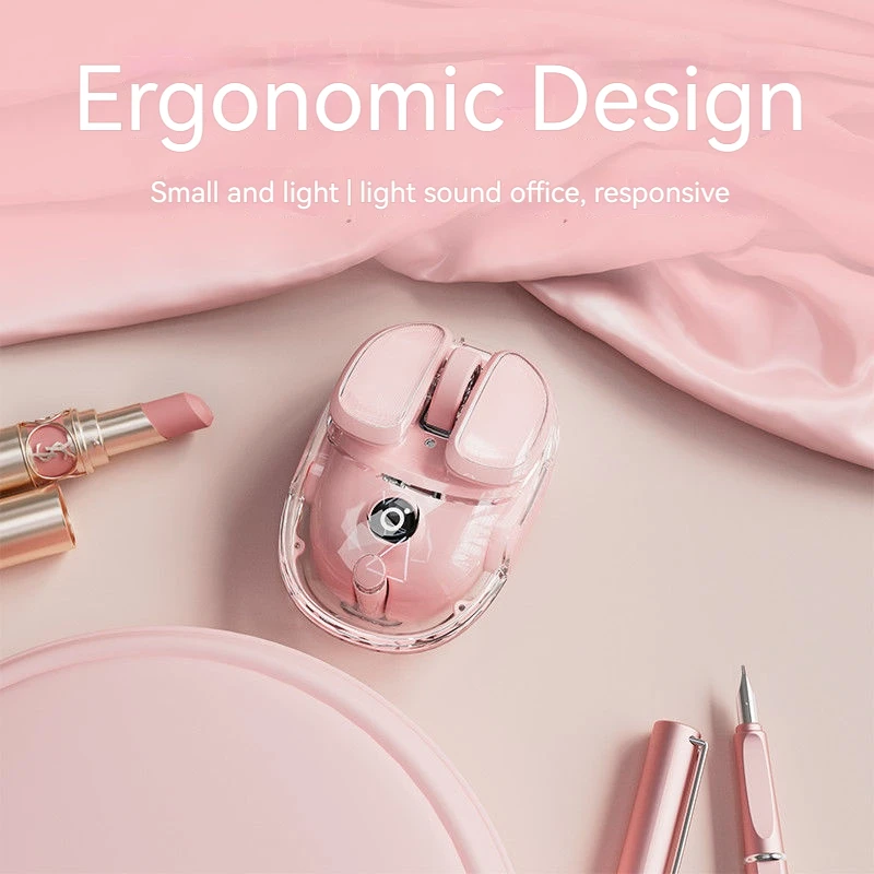 EWEADN Cute Creamy, 2.4G Wireless/Bluetooth Mouse, Phone/Tablet/Laptop, Portable/Ergonomic,Silent Click,Rechargeable,Office/Home