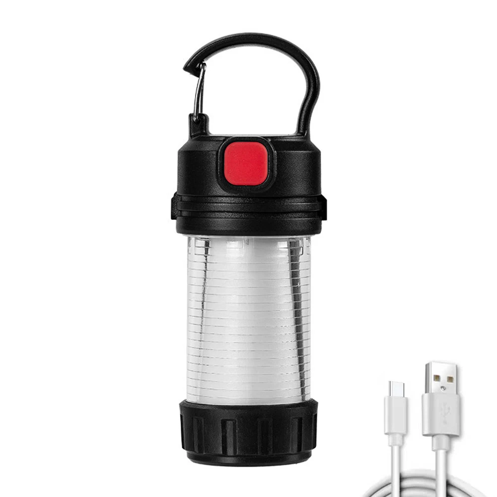 Minilinterna impermeable para acampar, luz LED colgante de 5 modos para trabajo, Camping de emergencia, USB tipo C