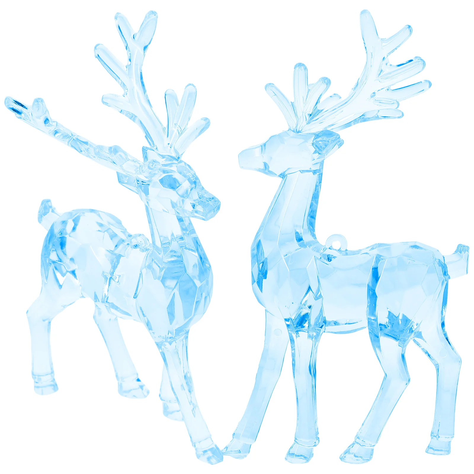

2 Pcs Transparent Acrylic Crystal Christmas Elk Ornaments DIY Hanging 2pcs Fall Decorations Gadgets Xmas Crafts Party Favors