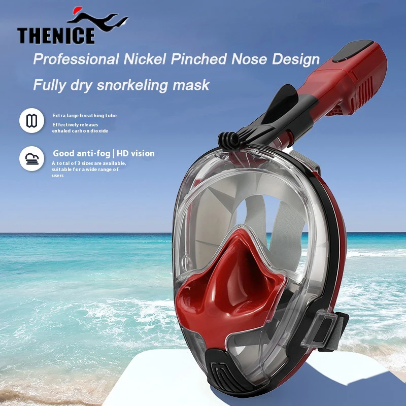 

Diving Goggles Snorkeling Three Treasure Snorkel Set Men And Women New Large Frame Silicone Mask Snorkeling Mask Diving Glasses