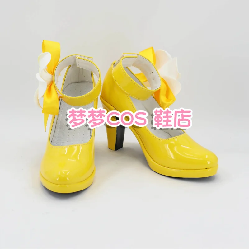 2025 11 DATE A LIVE Izayoi Miku Cosplay Shoes Halloween Anime Yellow Boots