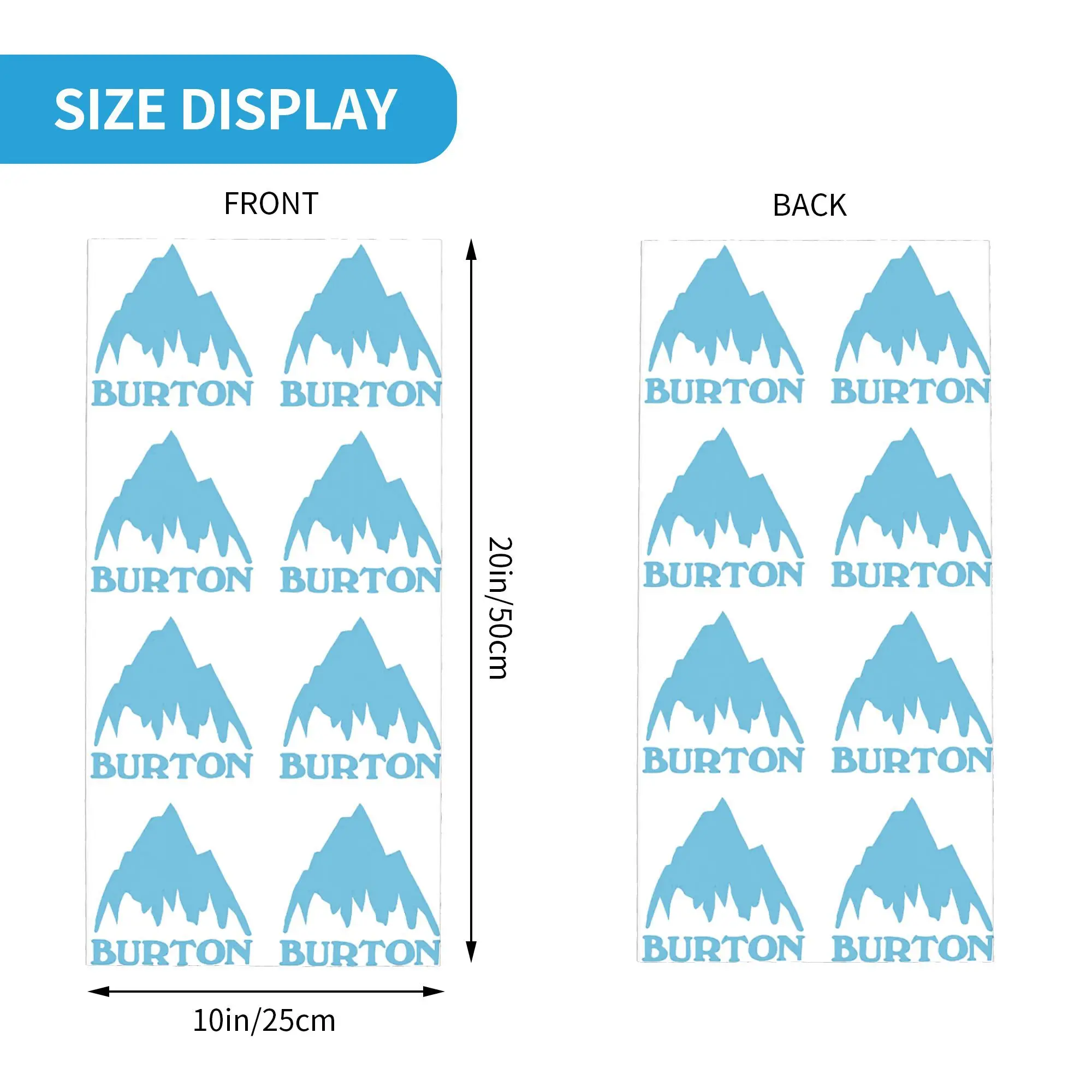 Burton 스노우보드 스포티 밴다나 넥 커버 프린트 마스크 스카프 다용도 모자 야외 스포츠 남여 공용 성인 세탁 가능
