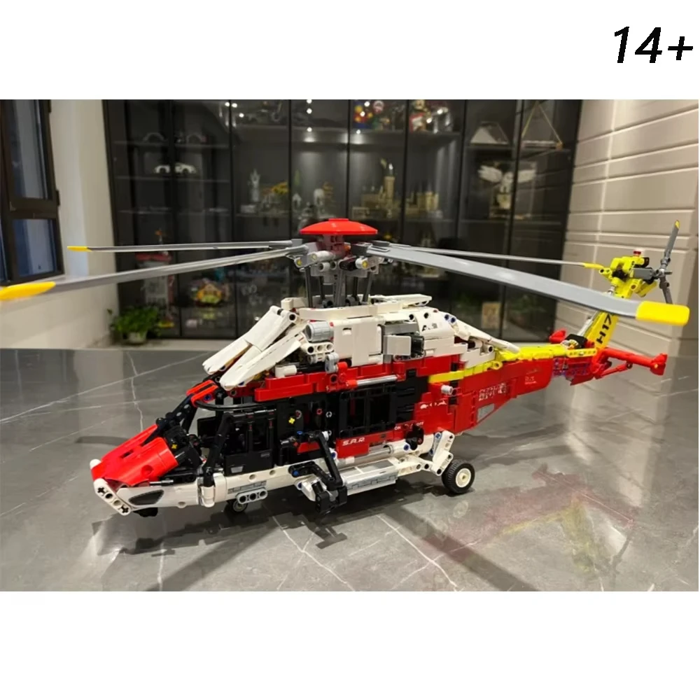 42145 Technical Airbus H175 Rescue Helicopter Model Assembly Model Gift 2001PCS Brick Children's Educational Toy