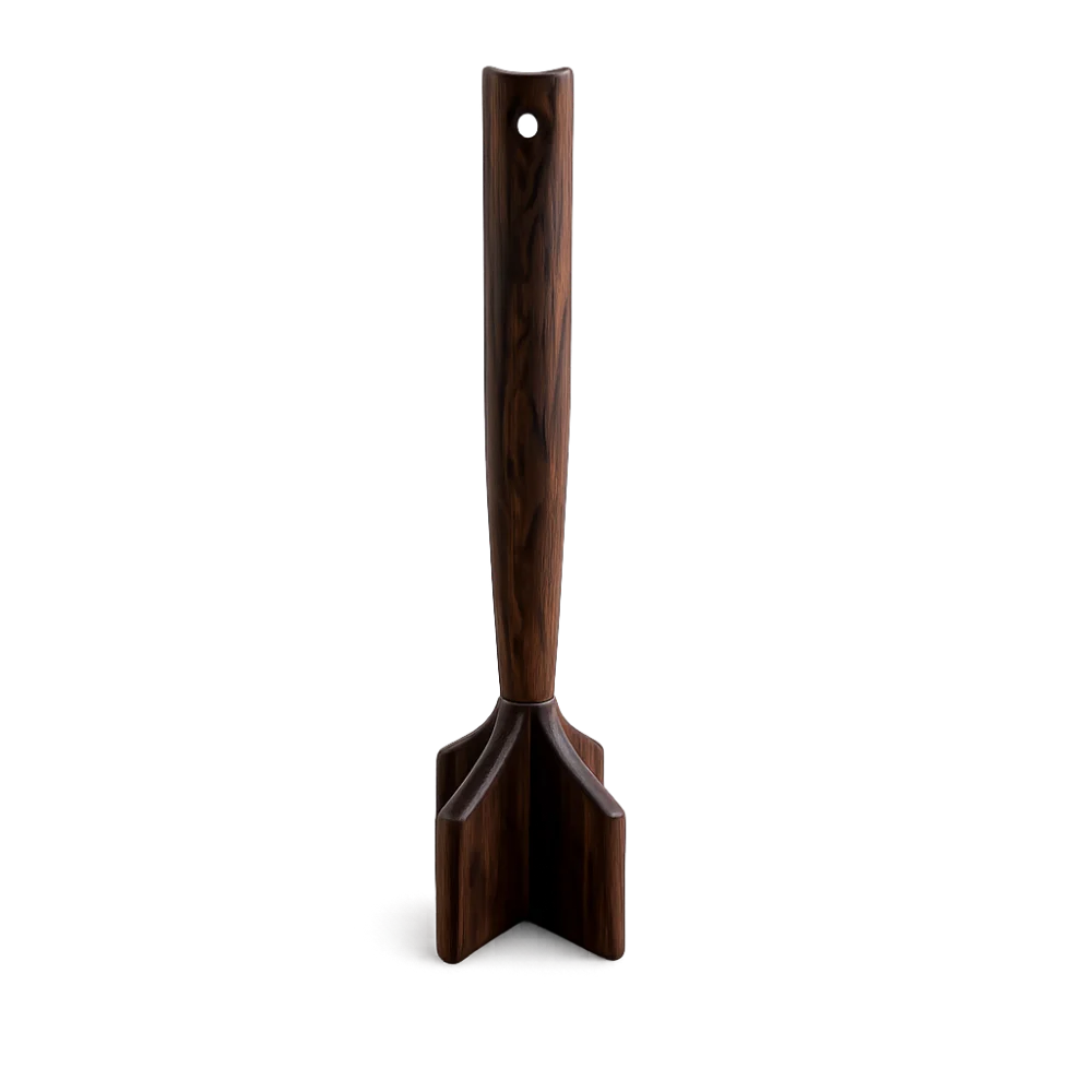Teak Wood Meat Masher Chopper Heat-Resistant Non-Scratch Wood Meat Chopper Easy Clean Hamburger Smasher Tool Kitchen Supplies