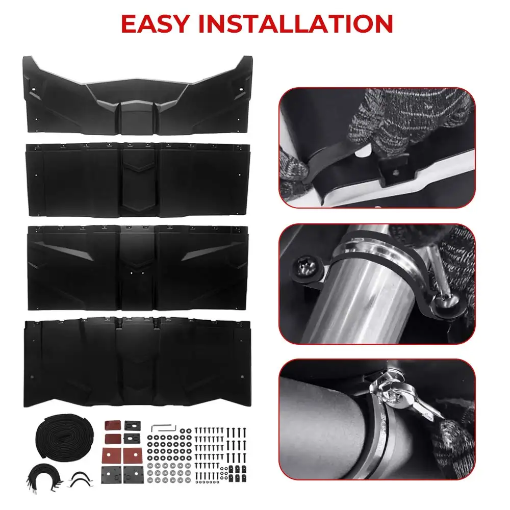 For Can-Am Maverick X3 Max Turbo R RR X RS DS DPS MR RC 4 Doors 2017-2026 4PCS UTV Hard Top Roof Cover Shell Rpl for #715003750 view 6