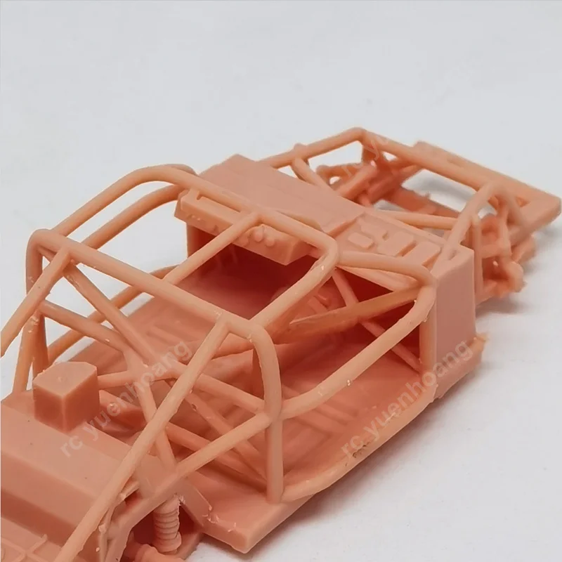 1PCS 1/64 Scale Unpainted Chassis Frame 3D Printed Roll Cage Car Body Shell Integrated Model Accessories for DIY Hobby Builder