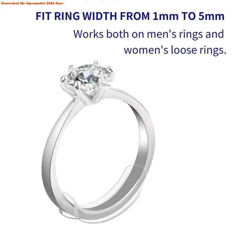 8 Sizes Silicone Invisible Clear Ring Size Adjuster Resizer Loose Rings Reducer Ring Sizer Fit Any Rings Jewelry Tools