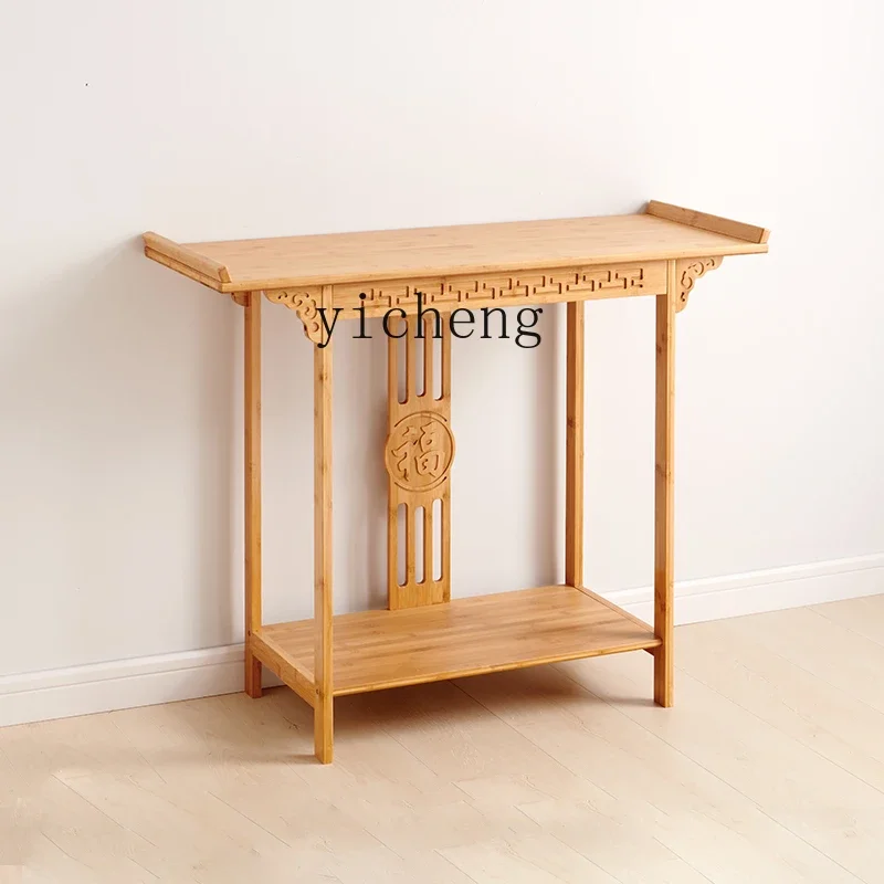 Zz entrance table solid wood offering table incense case offering table Buddhist niche strip case Xuan Guantai case