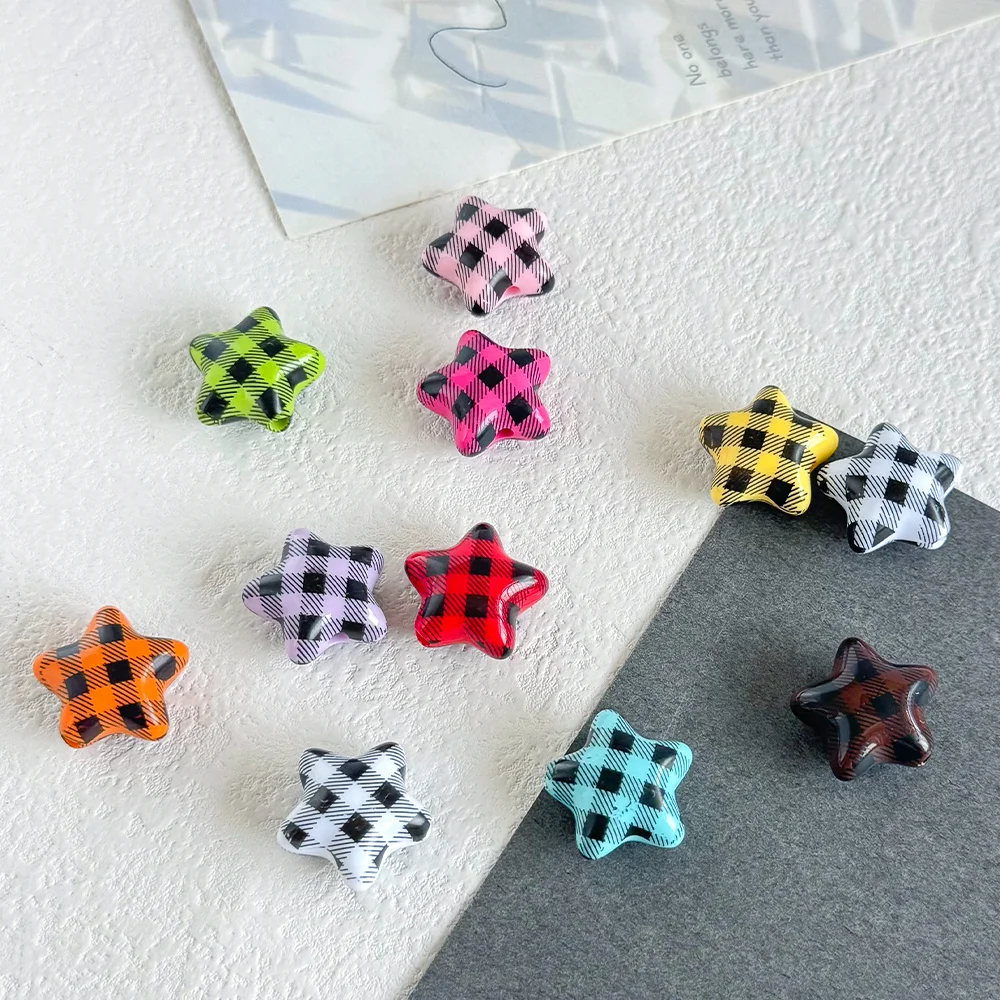 

Cordial Design 100Pcs 23*23MM DIY Fancy Beads/Print Effect/Star Shape/Acrylic/Hand Made/Jewelry Findings & Components #18985