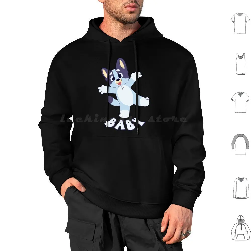 Baby Blue Hoodies Long Sleeve Dad Dad Mum Funny And Bingo Family Family Bandit Mom Life Bandit Heeler Mum Australia