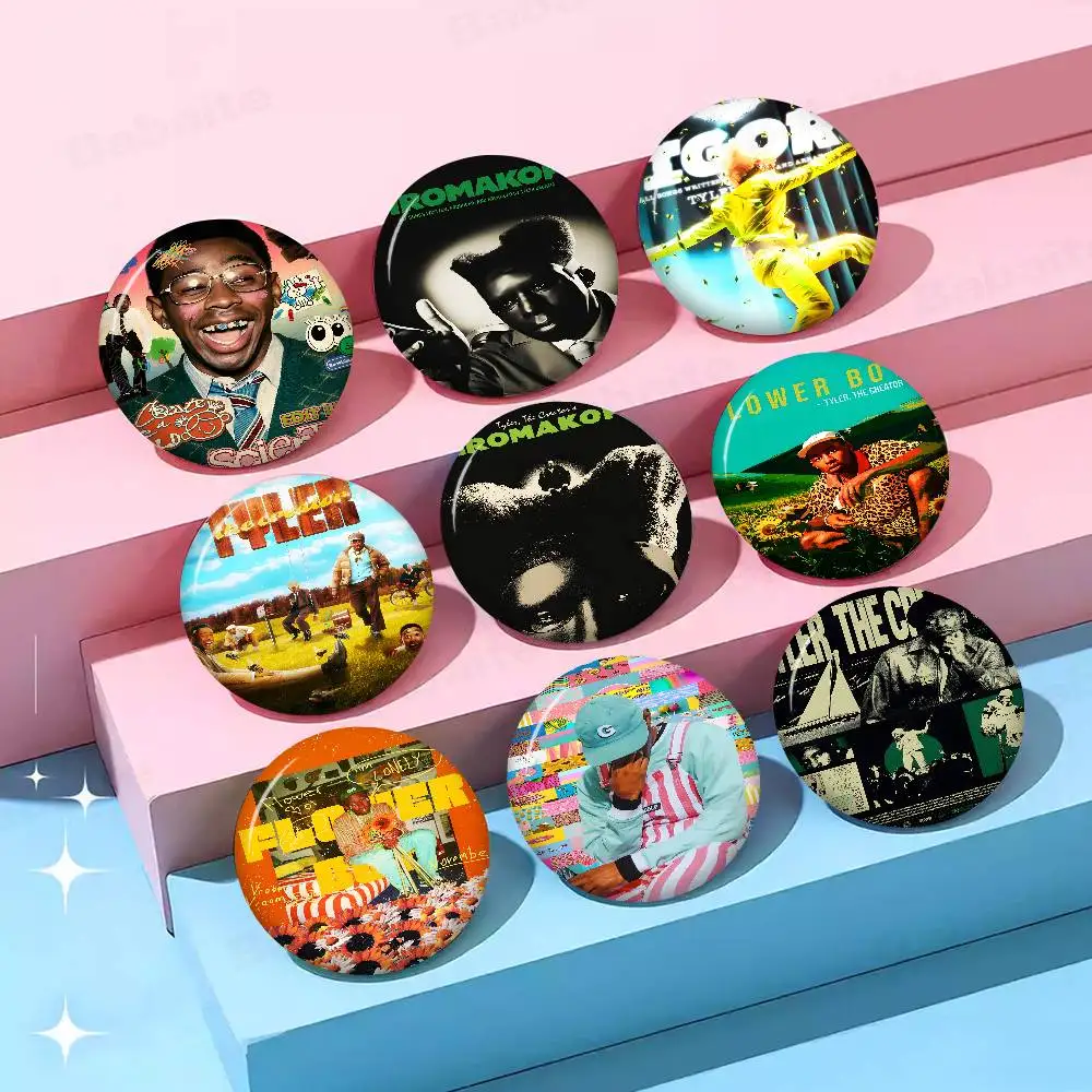 مغني الراب تايلر الخالق أنيمي دبابيس لطيف الكرتون شارة سترة الجينز التلبيب دبوس هدية الملحقات