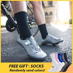 Santic Cycling Shoes Men Carbon Fiber Outsole Road Bike Shoes Women Breathable ATOP Reel Knob Lacing System WZS24043