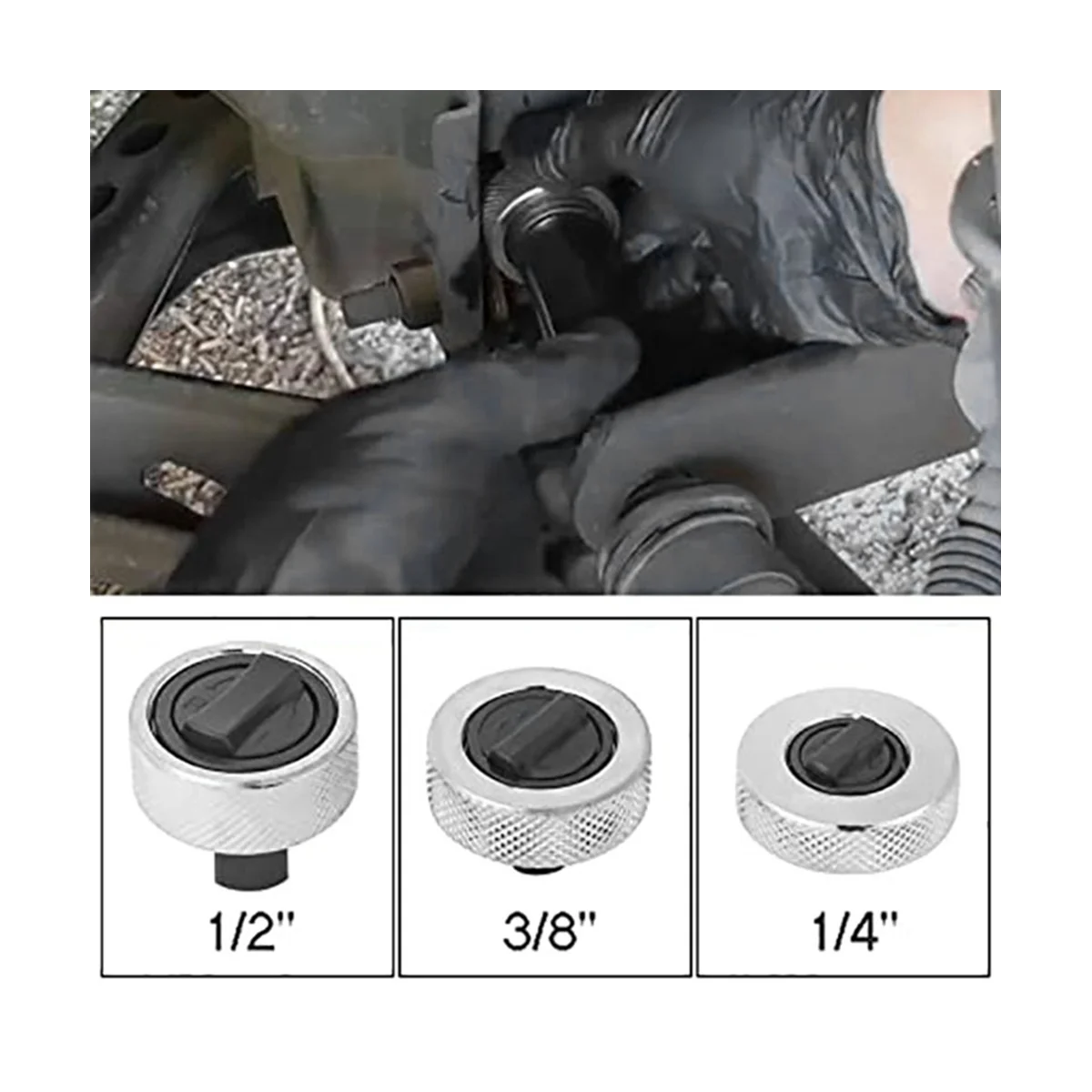 3-Piece Mini Ratchet Wrench Finger Wrench Iron Shell Finger Wrench 1/2In 3/8In 1/4In Ratchet Tool