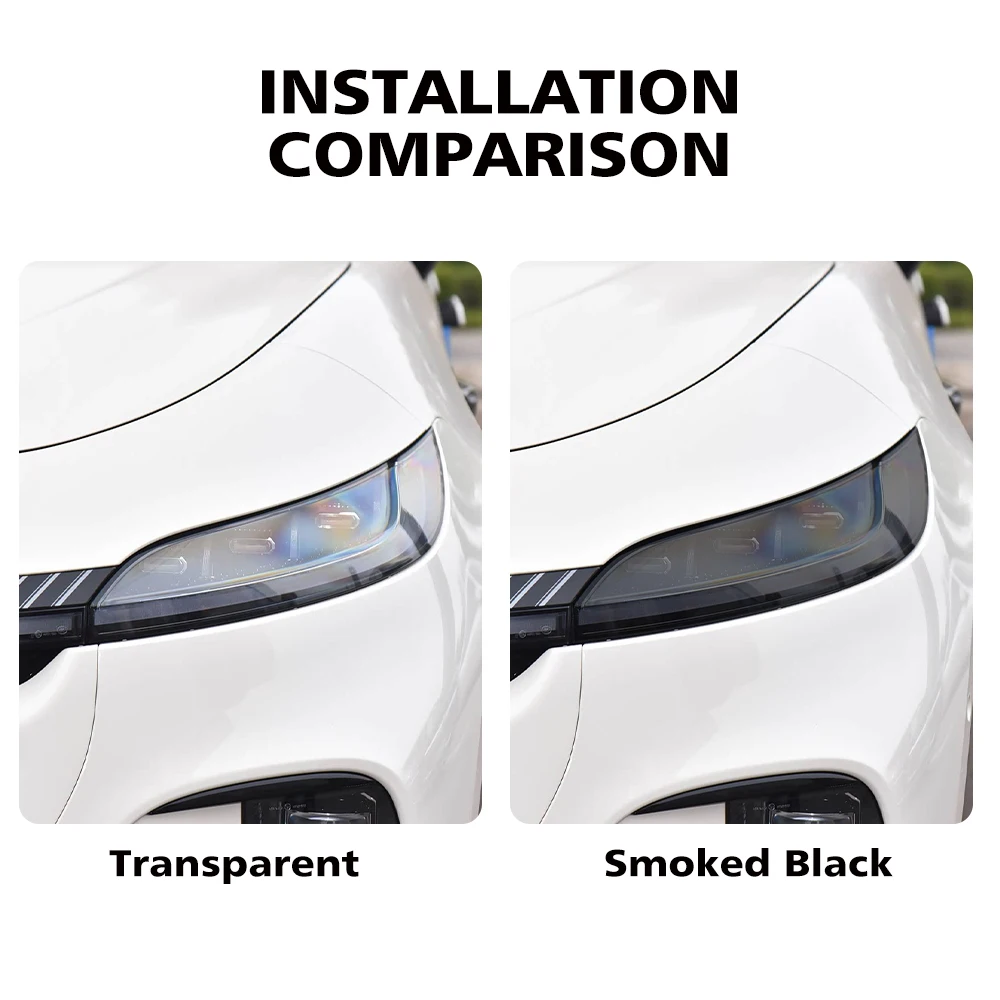 For VOYAH WONDER 2024-2026 TPU Car Headlight Protection Film High Gloss Smoke Black Pre-Cut Kit Anti-Scratch Vinyl Wrap Cover