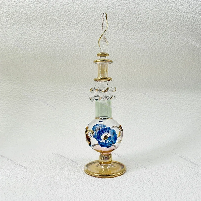 Egyptian Perfume Bottle Handmade 11 Cm Essence Bottle Glass Bottle for Delicate Ornaments Ornaments and Souvenirs