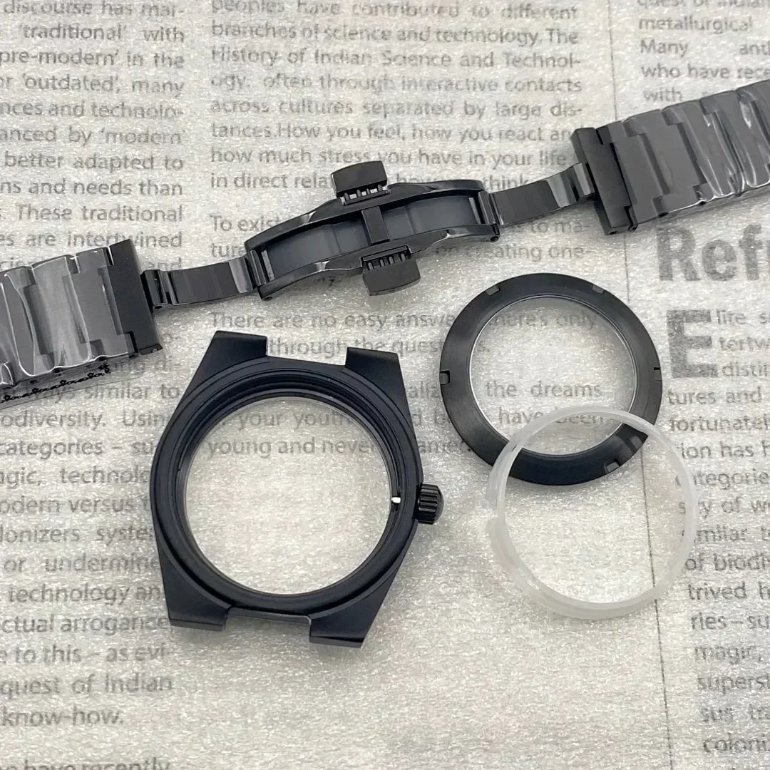 High Top Sup Player Black PRX 40mm Modified Case Strap Set Fits NH35 NH35 Automatic Movement Sapphire Glass Through The Bottom