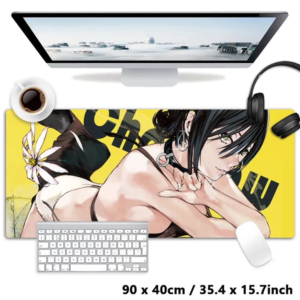 Japanese Anime Reze Denji Chainsaw Mouse Pad Computer Mat Deskpad Keyboard Mat XXL Large Mousepad