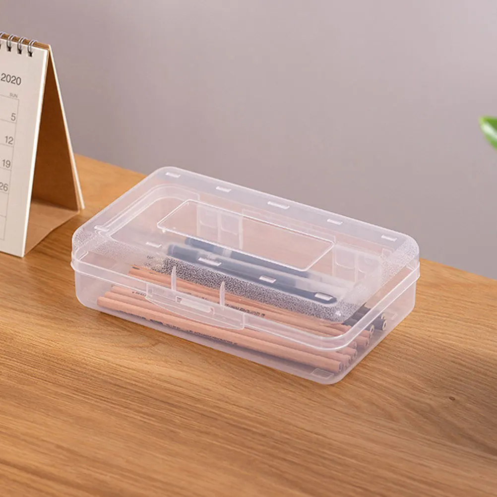 

Plastic Stationery Cases Containers Boxes Holders Transparent Plastic Containers Cases Simple Student Stationery Box Pen Pencil