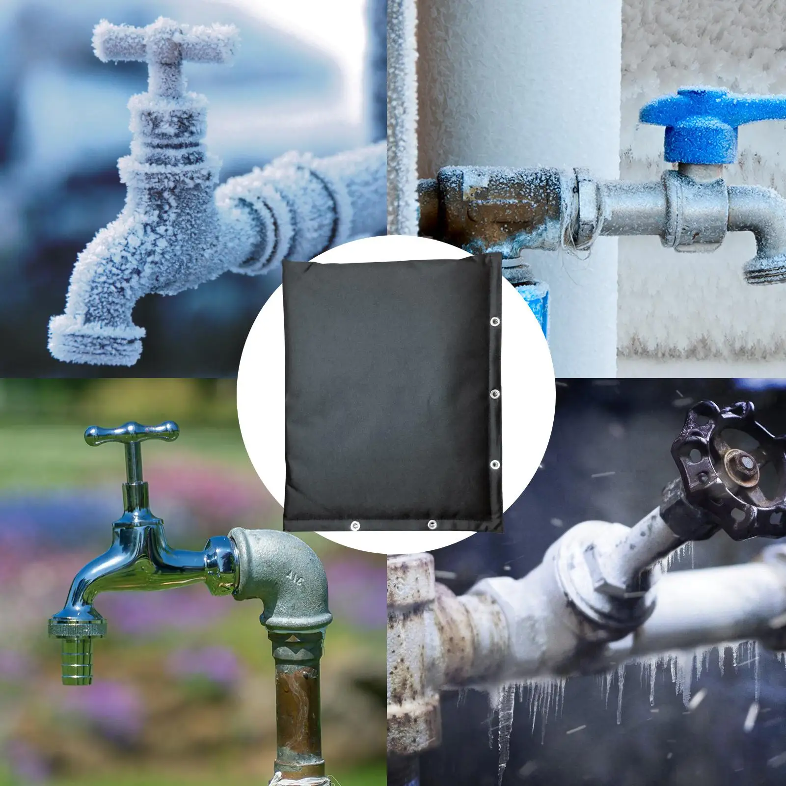 Backflow Preventer Cover Waterproof Protective Pipe Pouch 15.75x19.69 Inches Sprinkler Insulation Bag With 2 Layers For Outdoor