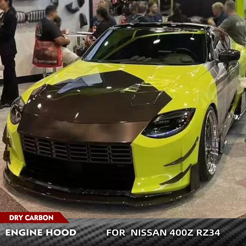 

For Nissan 400Z RZ34 2023 Prepreg Dry Carbon Fiber Car Engine Hood Bonnet Car Front Engine Hood Bonnet Cover Racing Body Kits