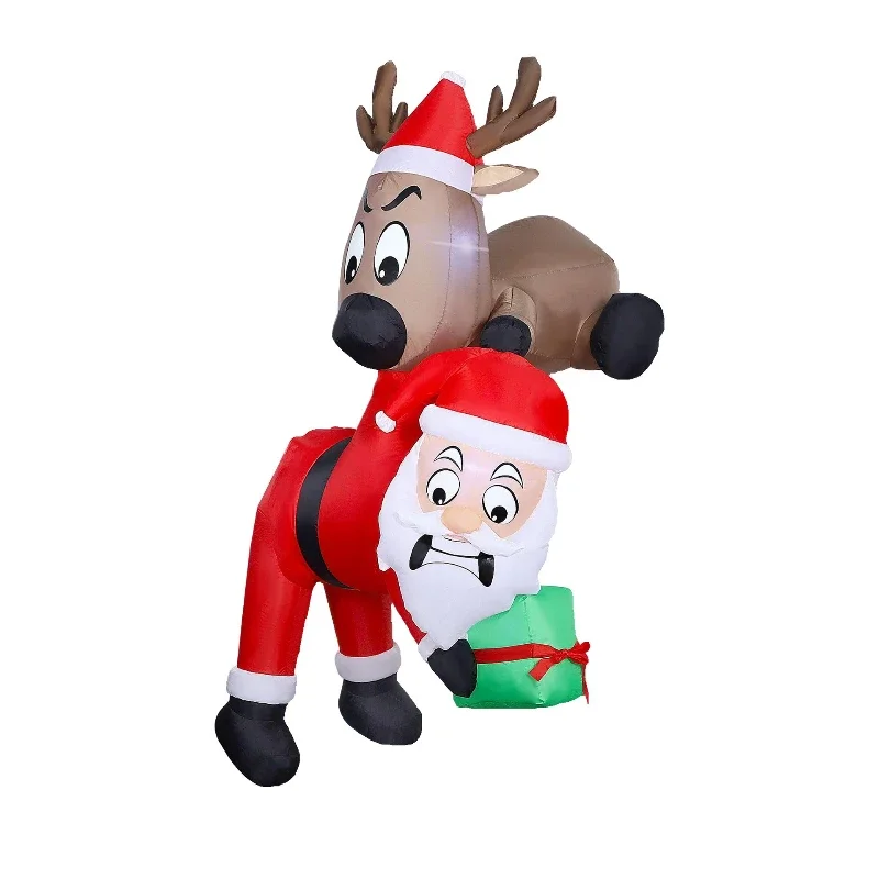 

Hanging Santa Elk Air Model 210T Polyester Outdoor Garden Decoration Inflatable Props