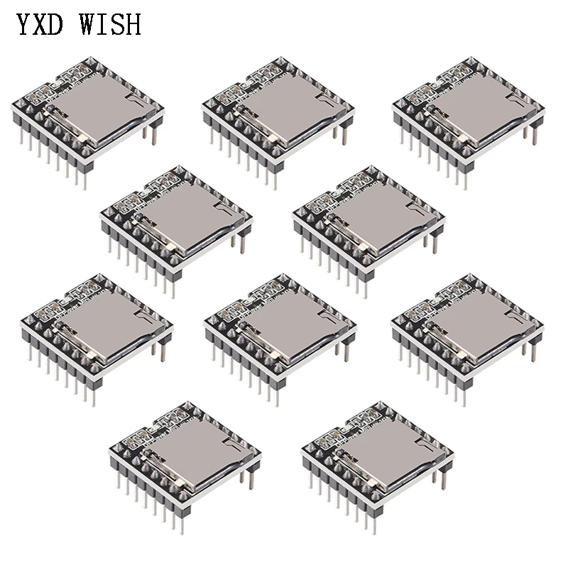 10pcs DFPlayer Mini MP3 Player Module V3.0 16P TF Card U Disk Mini MP3 DF Player Audio Voice Module Board DIY Tools Kits