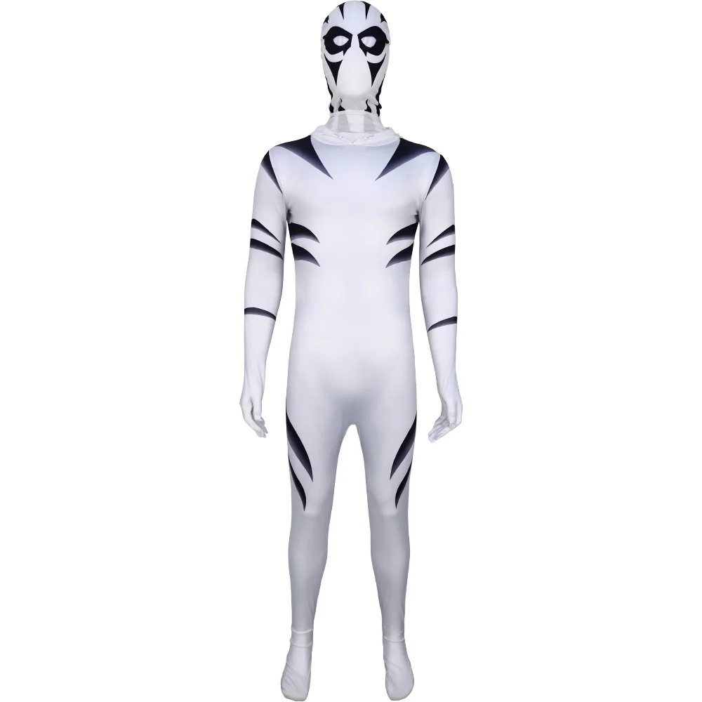 

Voicesvil Reborn Косплей Костюм Облегающий Цельный Костюм для Хэллоуина Белый Тигр Дизайн Полиэфирное Волокно 00% Женский F...