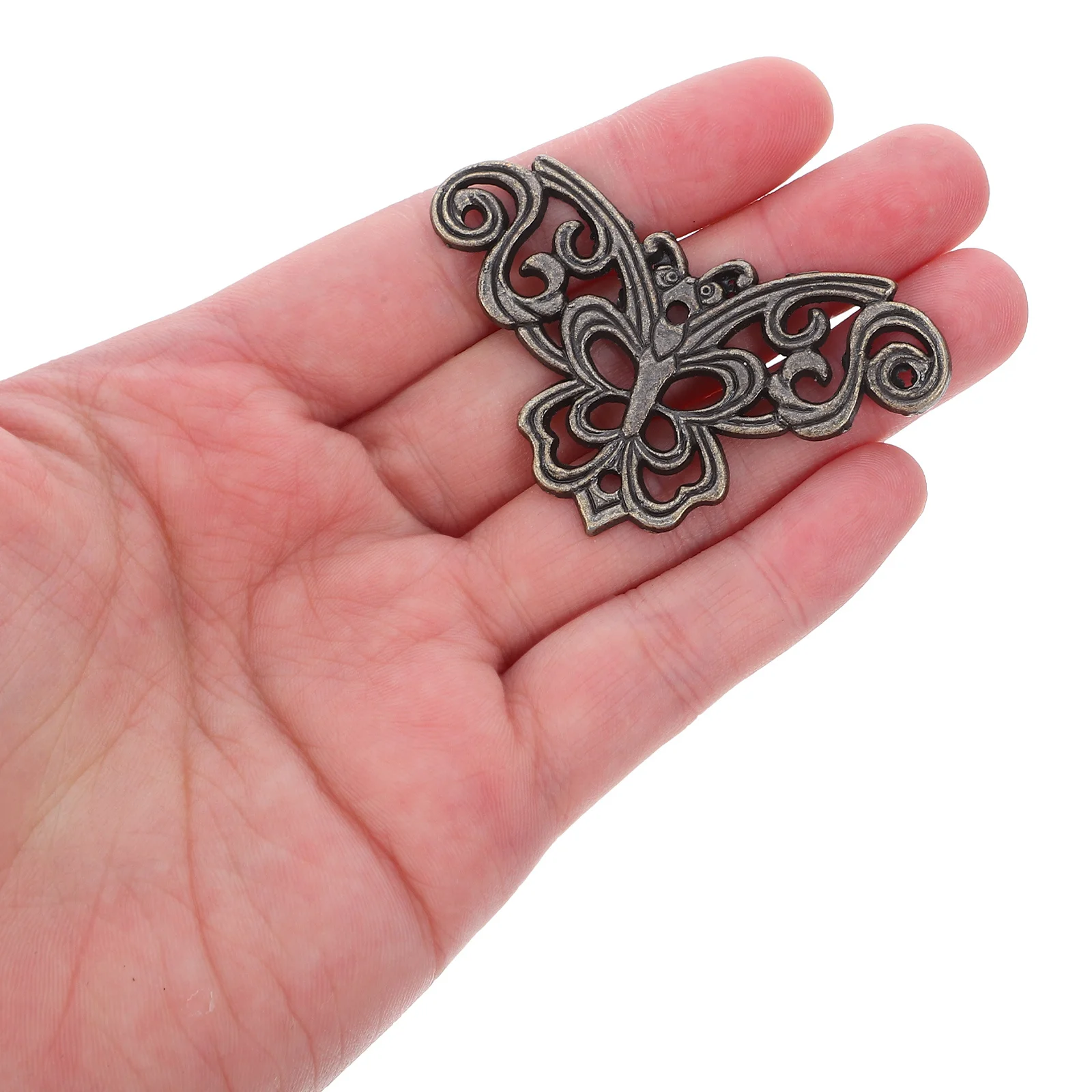 

24Pcs Vintage Bronze Metal Corner Guards Decorative Box Protectors Butterfly Appliques for Dressers Wood Boxes