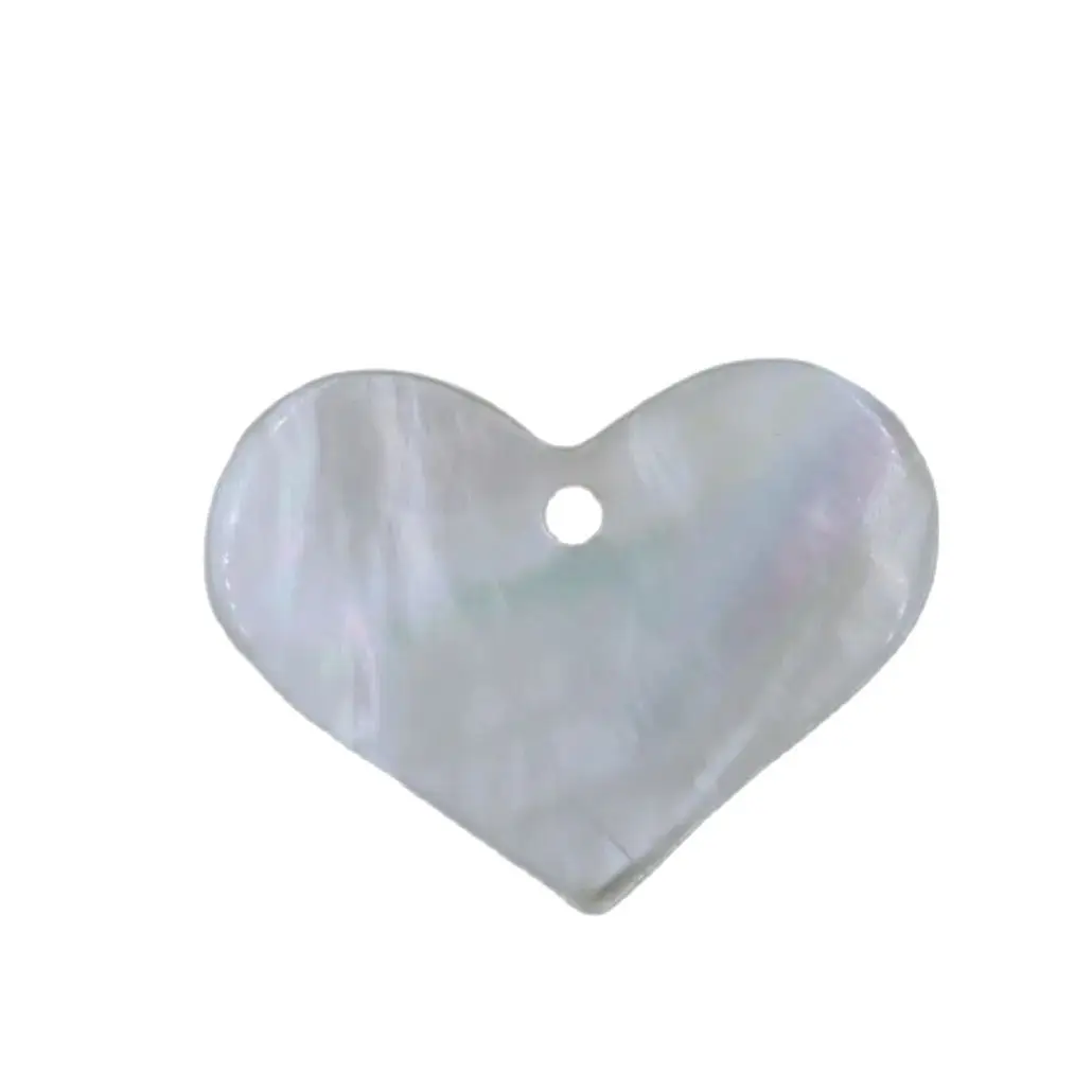 38mm  Natural Golden Sea Shell Heart Mother of Pearl Pendant Making  Flat Jewelry Earrings  Craft