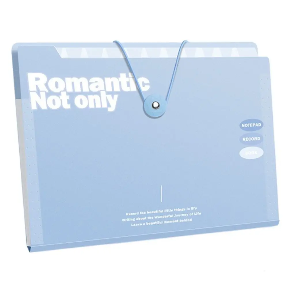 Vertical A4 Handheld File Bag High Appearance Bellows bag Student Homework Orginizer 5/8/12 Layers Simplicity