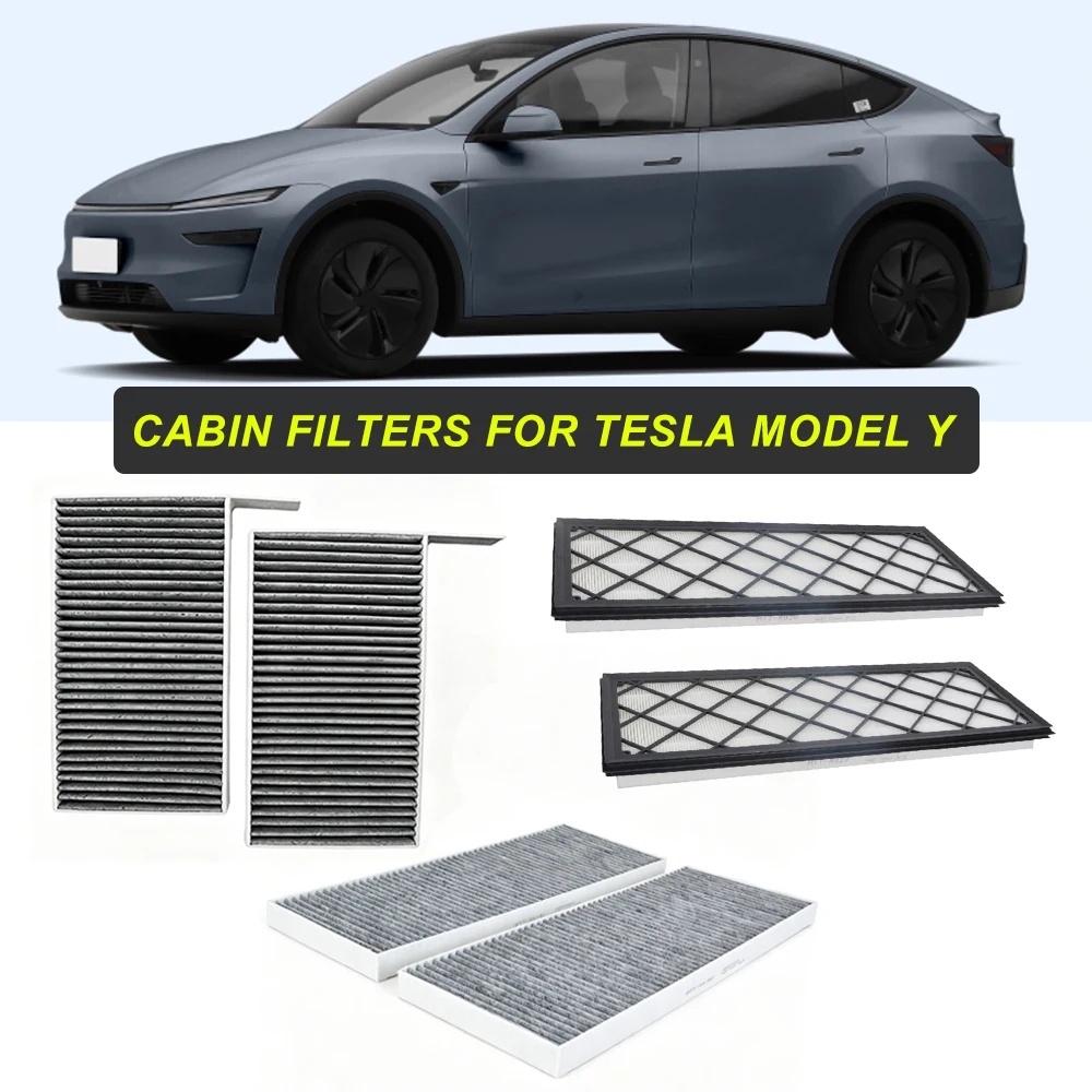 

2Pcs Cabin Air Filters For TESLA MODEL Y 2020- MODEL Y L 2025- 110768100A 165837600A 165837500A Internal & External Filter