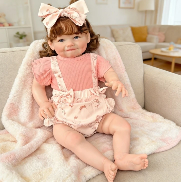 

24-дюймовая реалистичная мягкая кукла-реборн Райя с видимыми синими венами и 3D-росписью, коллекционная художественная кукла