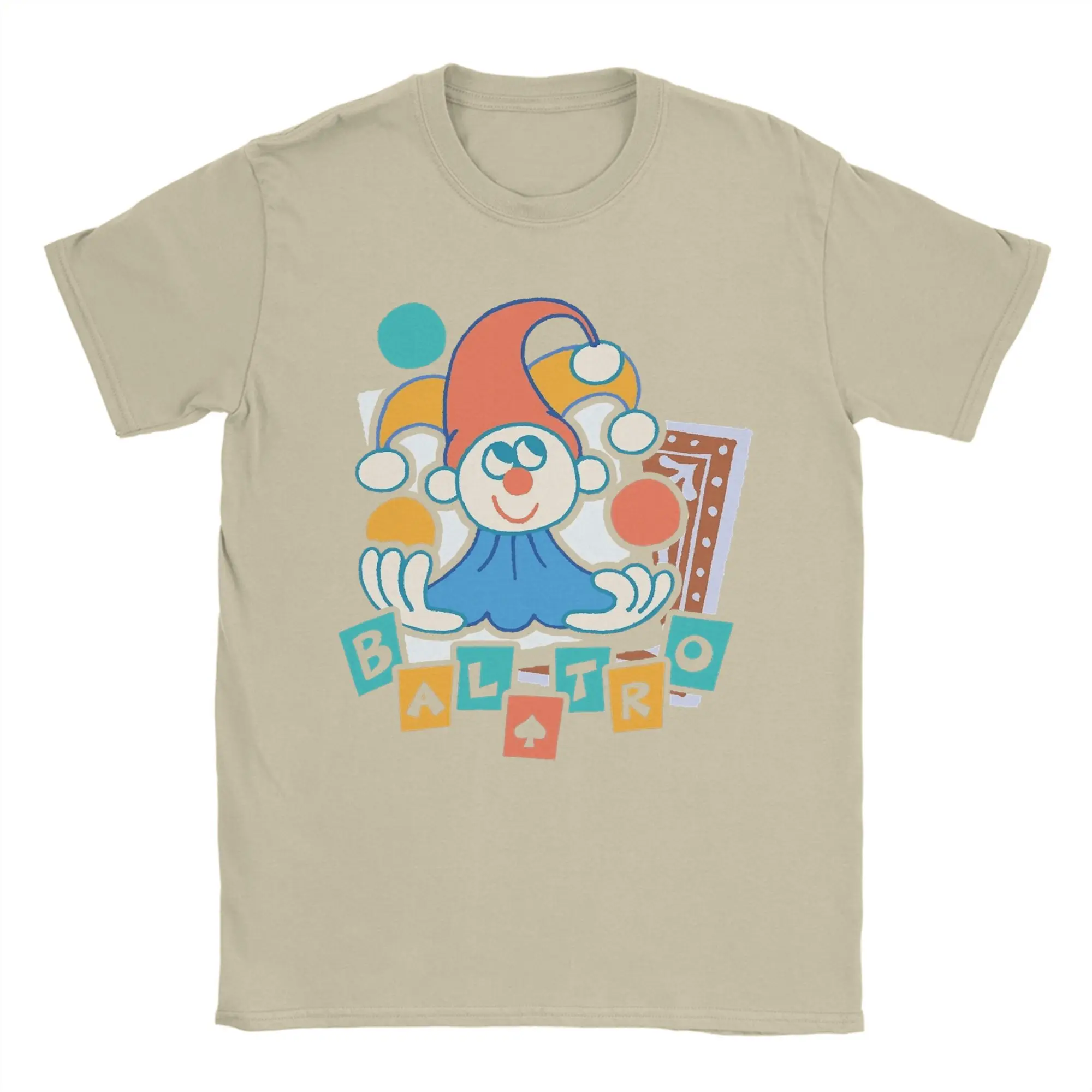 

Balatro Clown T Shirt Men Women's Cotton Funny T-Shirts Round Neck Tees Short Sleeve Clothes Plus Size