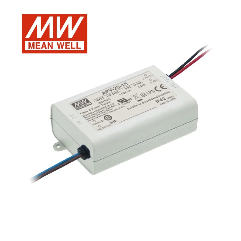 MEAN WELL APV-25 APV-25-12 APV-25-24 Single Output Switching Power Supply APV-25 12V 24V