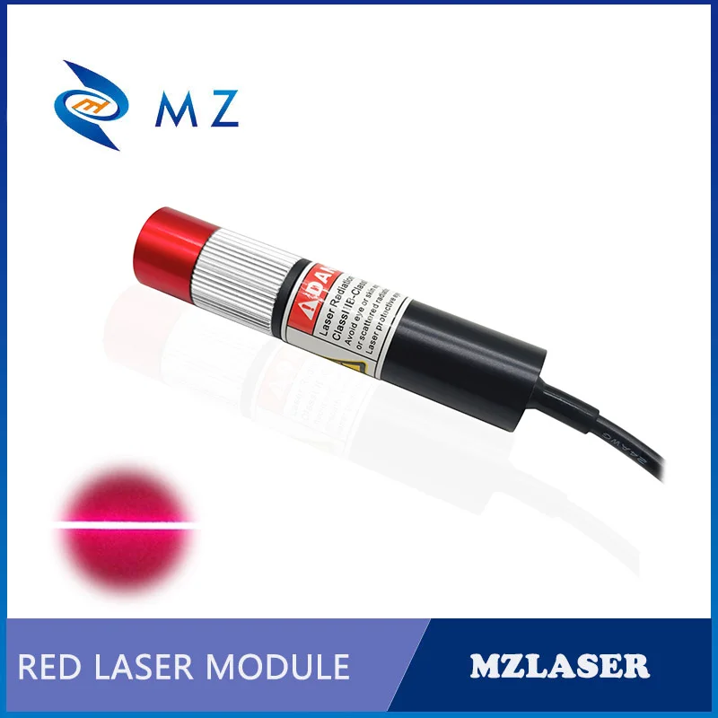 Lentille en verre Red Line Laser Tech, mise au point réglable, D16 mm, 650nm, 20mW, support rapide, alimentation