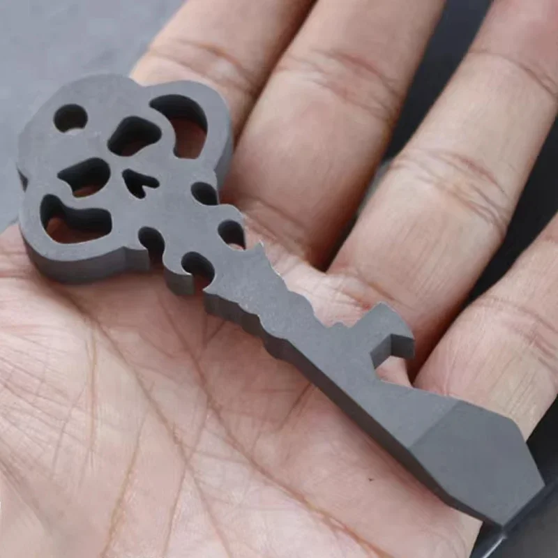 Outdoor EDC Portable Titanium Alloy Multifunctional Flat Head Pry Bar Skeleton Bottle Opener Screwdriver Tools