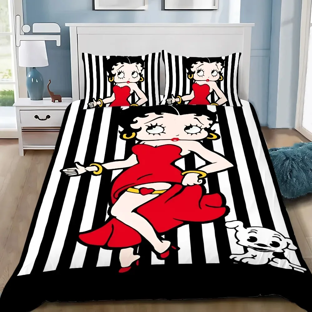 Cartoon Printed Bedding Sets B-B-Bettys-boops exquisite bed supplies set duvet cover comforter set bedding set birthday gift